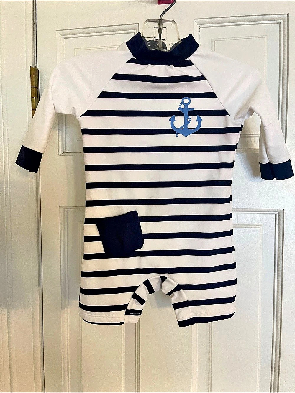 WeeSailor Striped Romper Baby 3M Like New